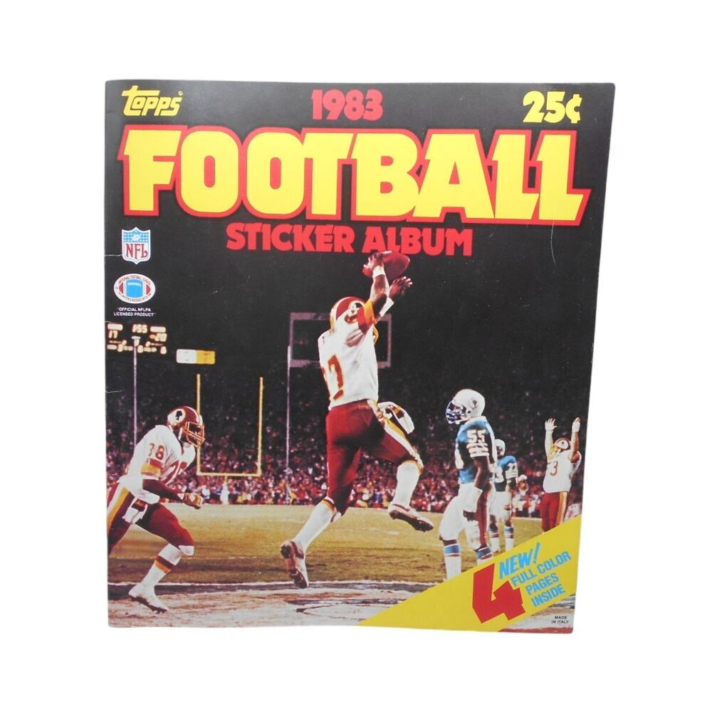 1983 Topps NFL Football Sticker Album Unused Condition Vintage